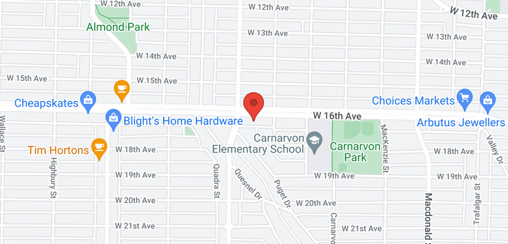 map of 3256 W 16TH AVENUE